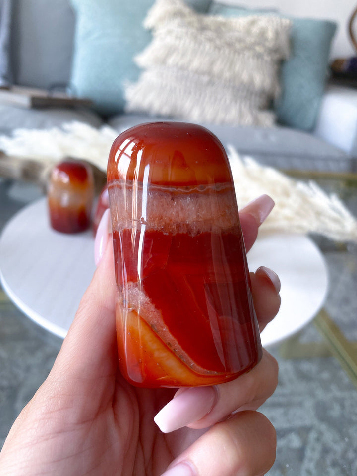 GROUNDING Carnelian Free Form - Courage Crystal - Strength - Protection - Root, Sacral, Solar Plexus Chakra