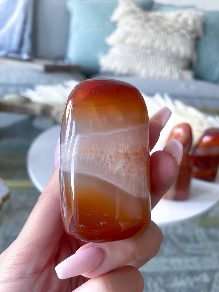 GROUNDING Carnelian Free Form - Courage Crystal - Strength - Protection - Root, Sacral, Solar Plexus Chakra