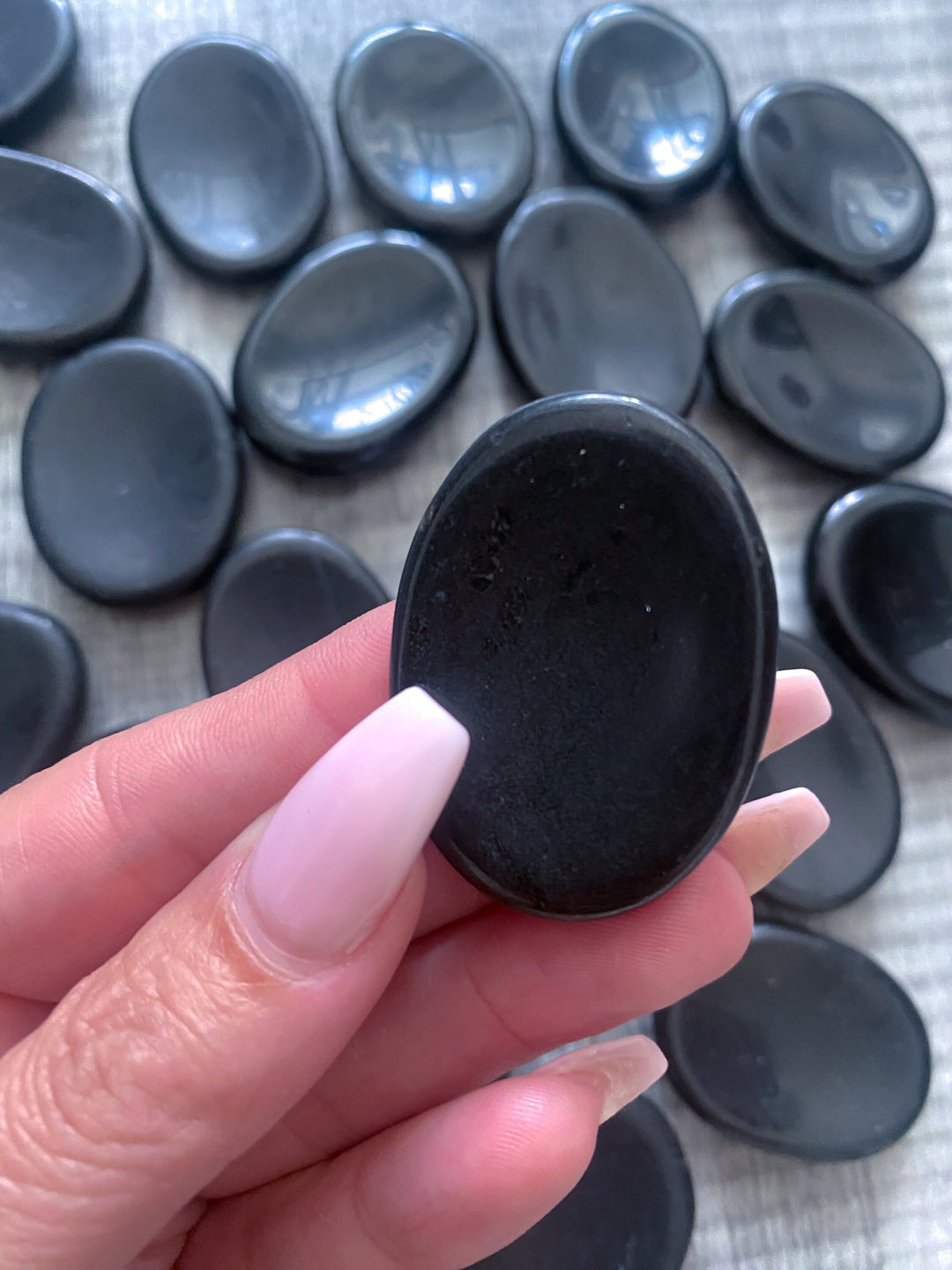 Black Tourmaline Worry Stone