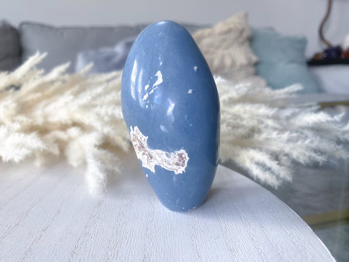 Angelite Freeform - Spiritual Awareness - Communication - Lucid Dreaming Stone - Deep Blue Angelite