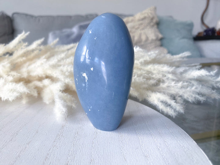 Angelite Freeform - Spiritual Awareness - Communication - Lucid Dreaming Stone - Deep Blue Angelite