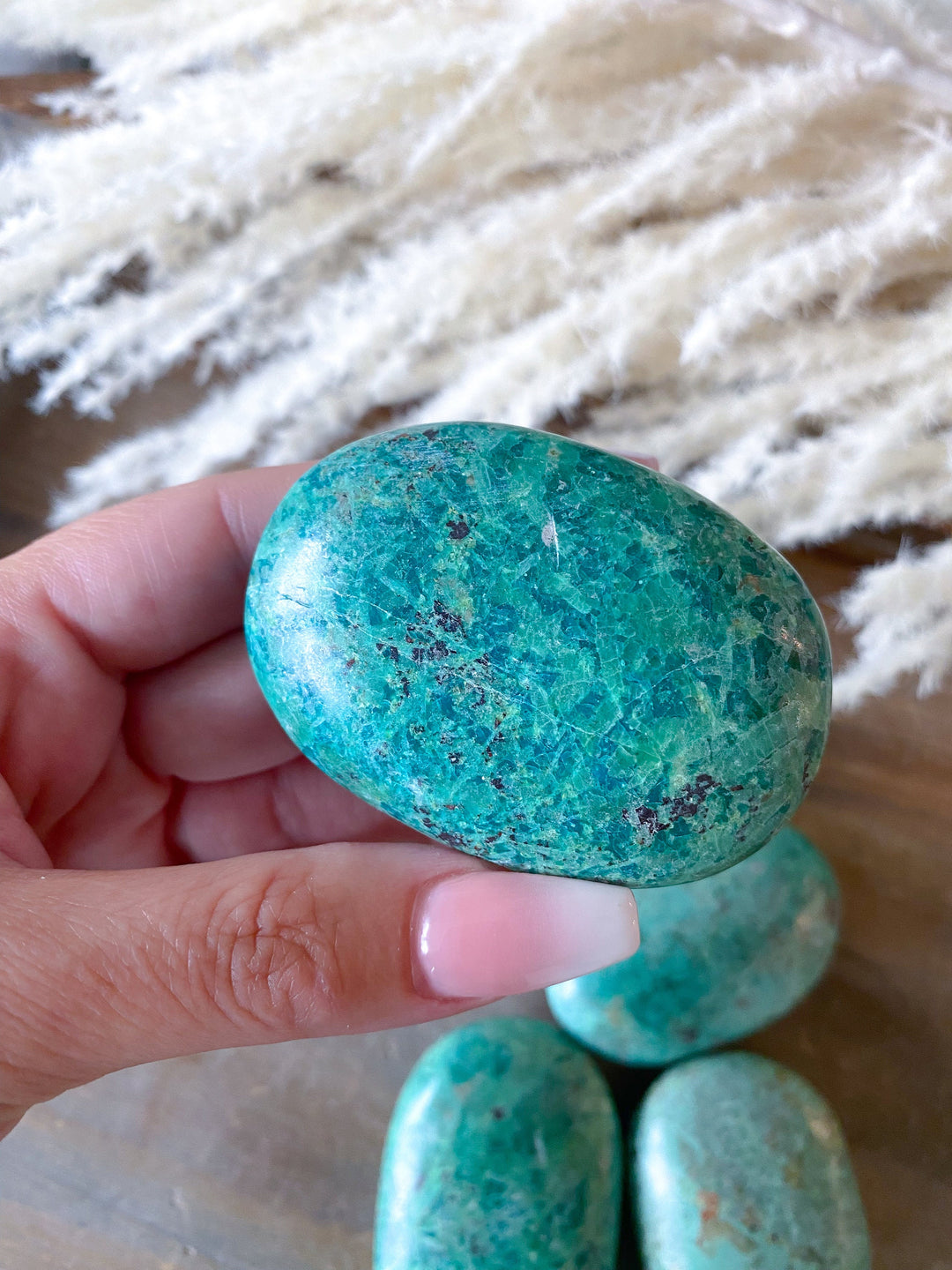 Chrysocolla Palm Stone: You Choose