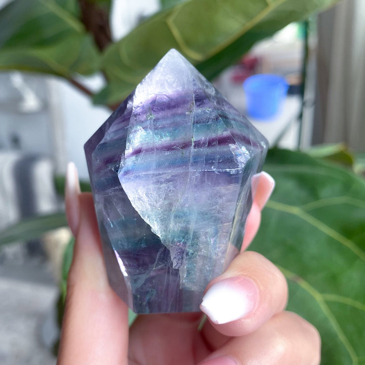 Polished Rainbow Fluorite Point - Get EXACT Stone