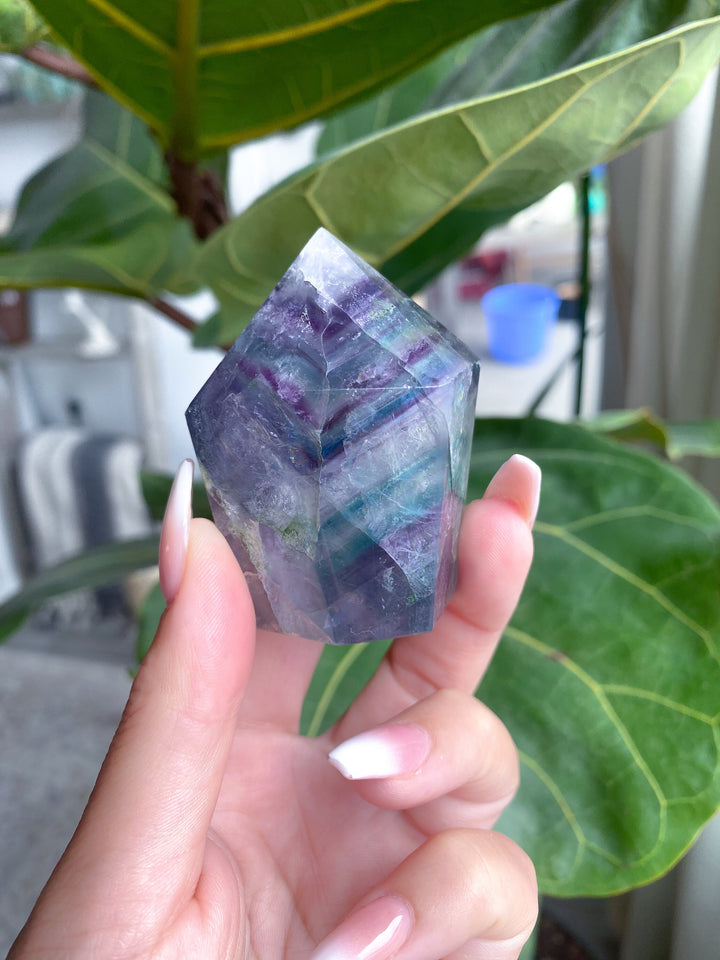 Polished Rainbow Fluorite Point - Get EXACT Stone