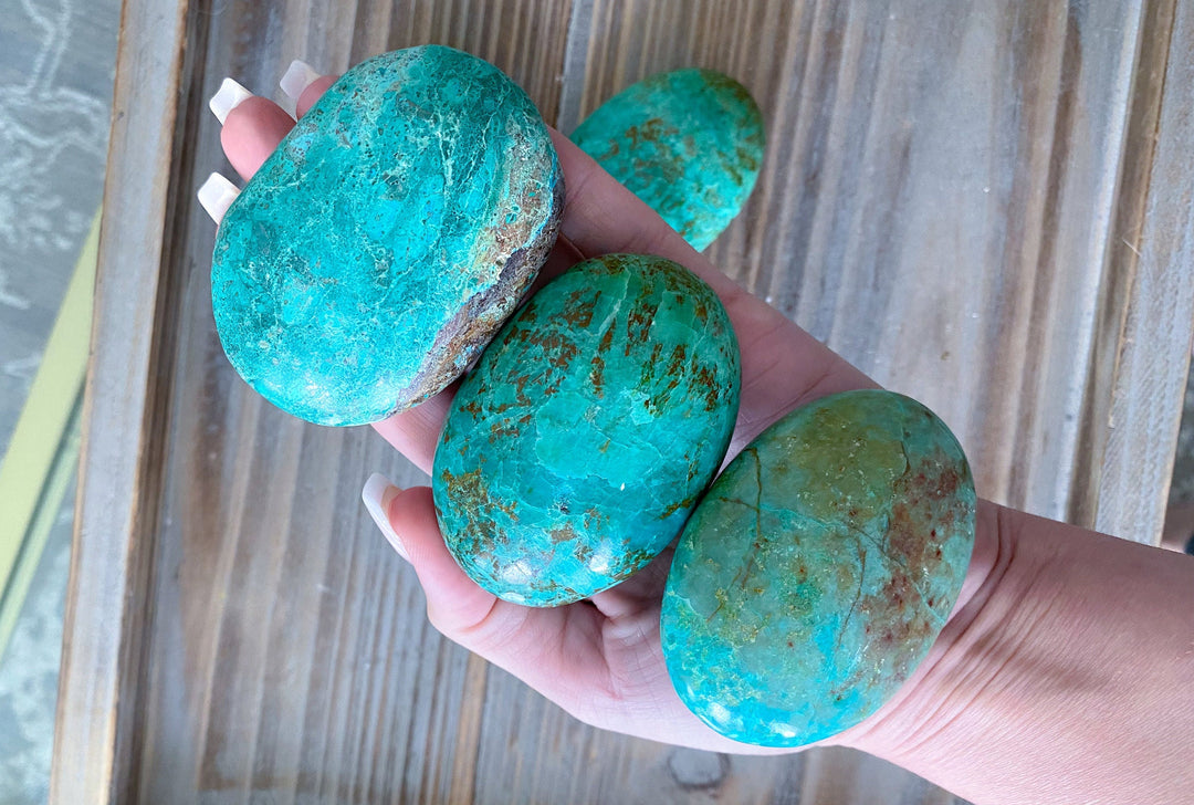 Chrysocolla Palm Stone: You Choose