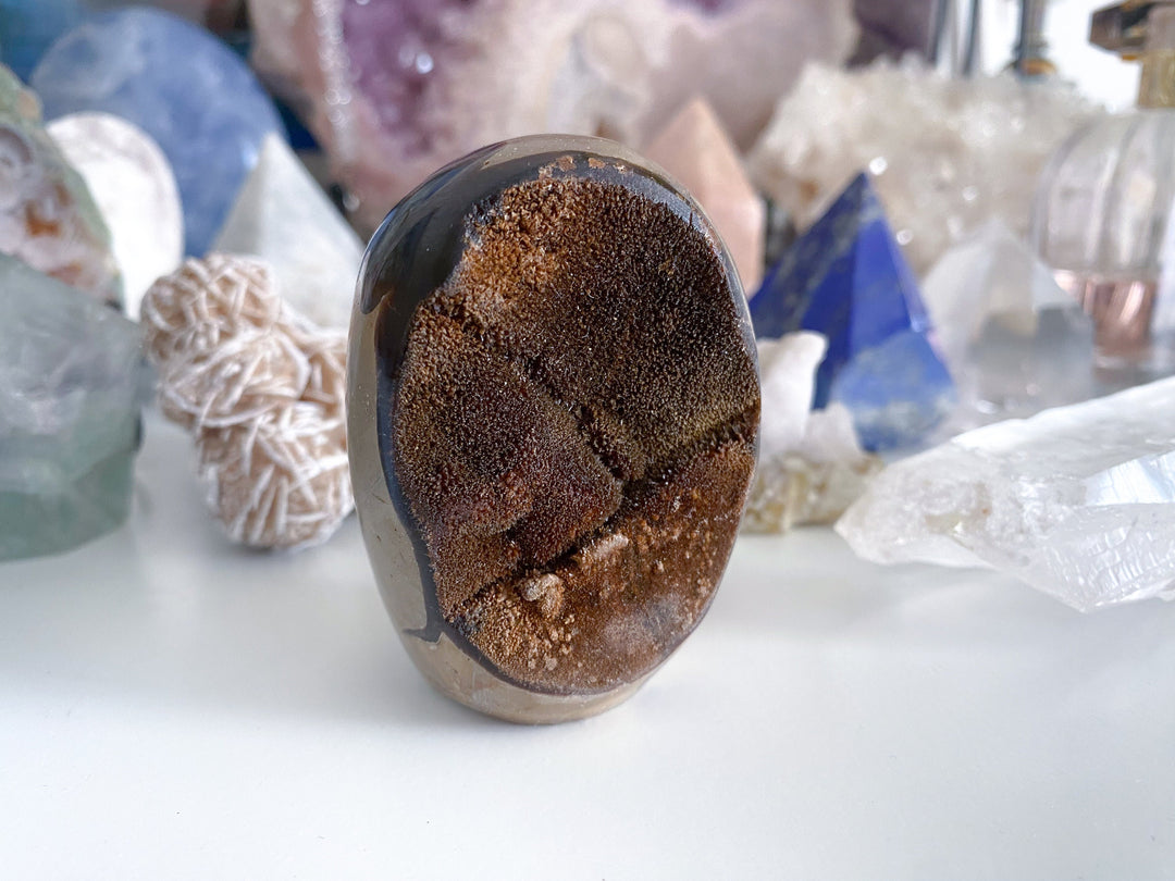 Small Septarian Dragon Egg - Geode Druzy Egg - Septarian Dragon Egg - Get Exact Item Listed