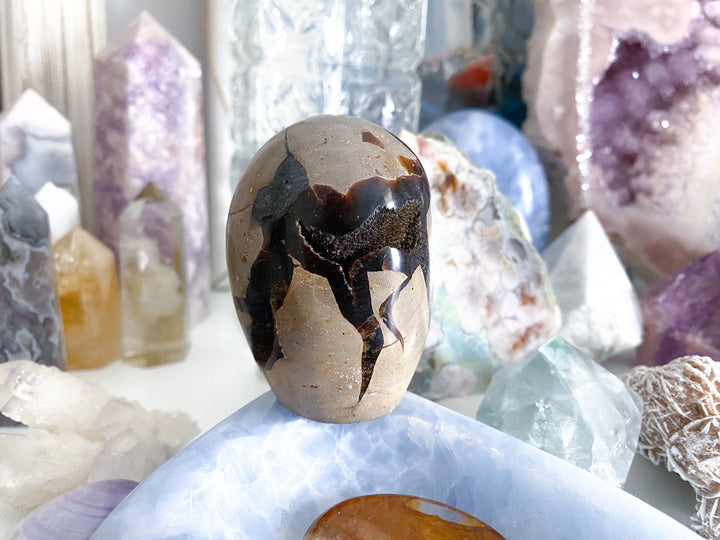 Small Septarian Dragon Egg - Geode Druzy Egg - Septarian Dragon Egg - Get Exact Item Listed