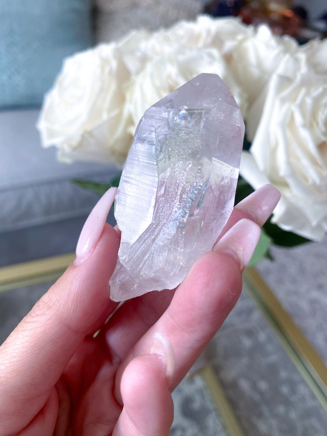 Lemurian Star Seed Quartz with a key- Get Exact listing - 2.5" Long