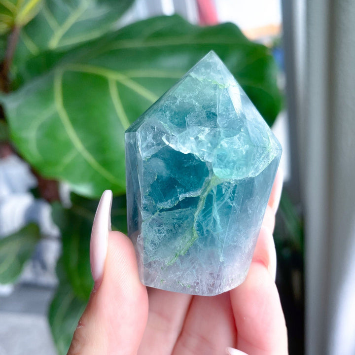 Crackle Rainbow Fluorite Tower - Get Exact Item