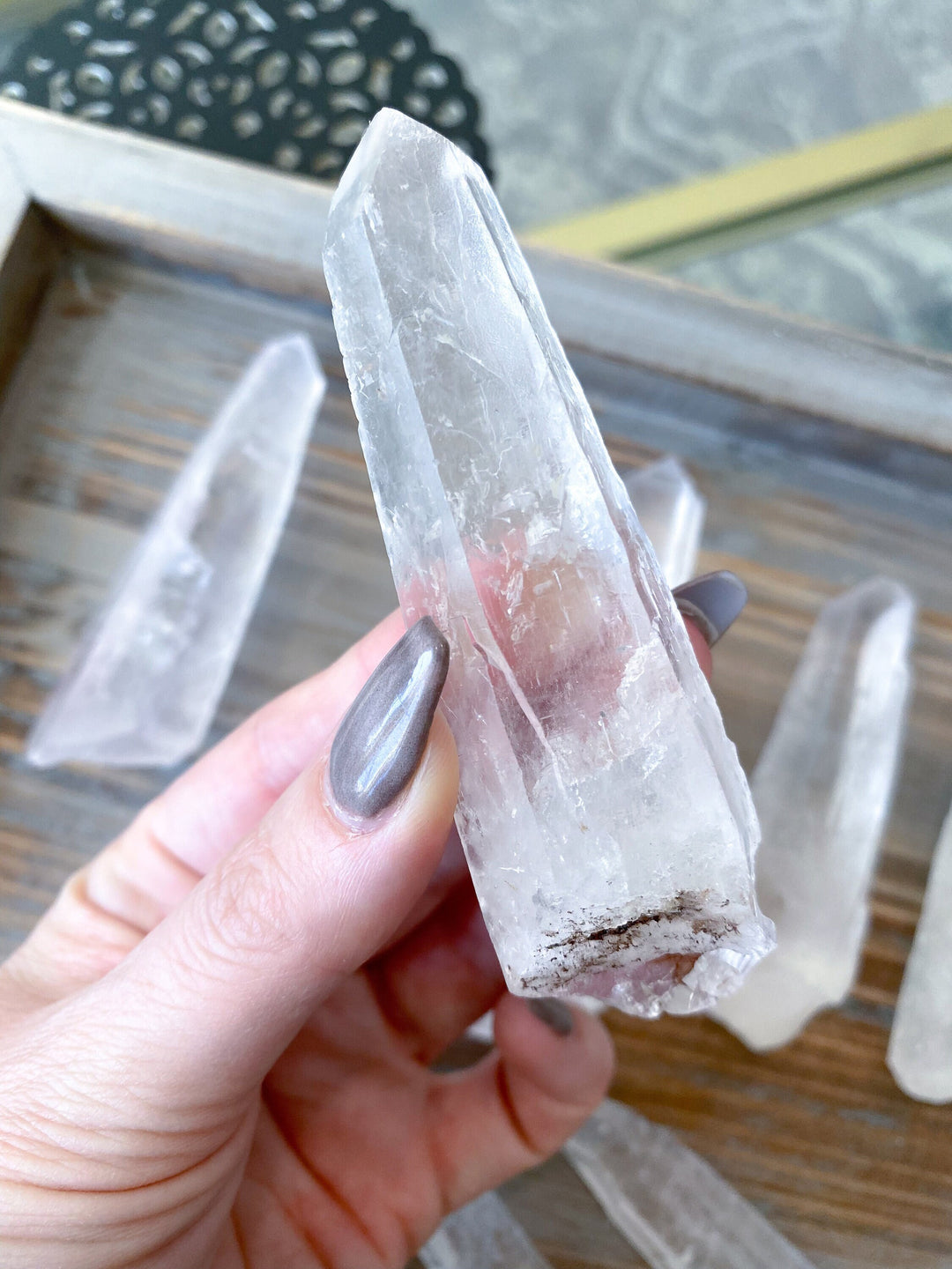 3"-5" Lemurian Empathic Warrior Star Seed Quartz Wands - B quality