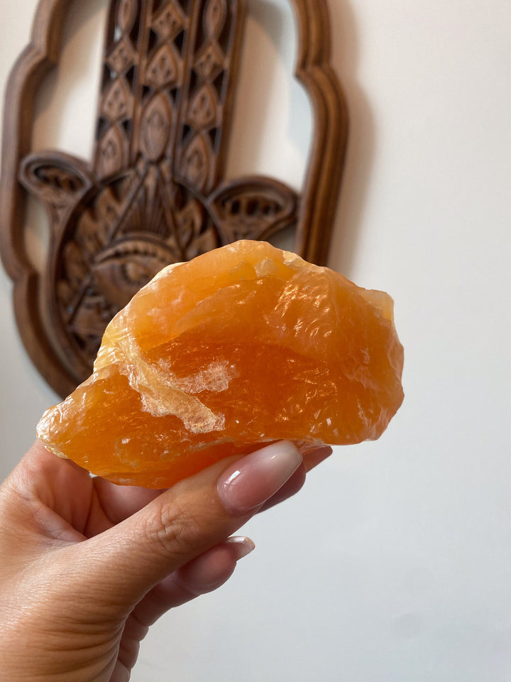 Gummy Orange Calcite Chunk - Get Exact Piece