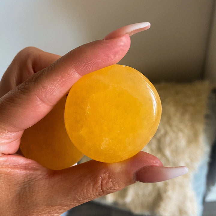 AA Large Orange Calcite Coin