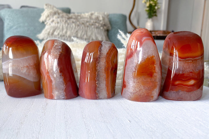 GROUNDING Carnelian Free Form - Courage Crystal - Strength - Protection - Root, Sacral, Solar Plexus Chakra