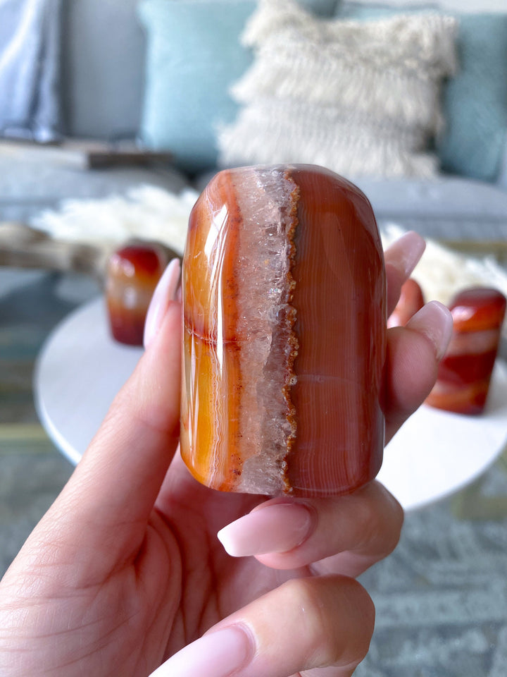 GROUNDING Carnelian Free Form - Courage Crystal - Strength - Protection - Root, Sacral, Solar Plexus Chakra