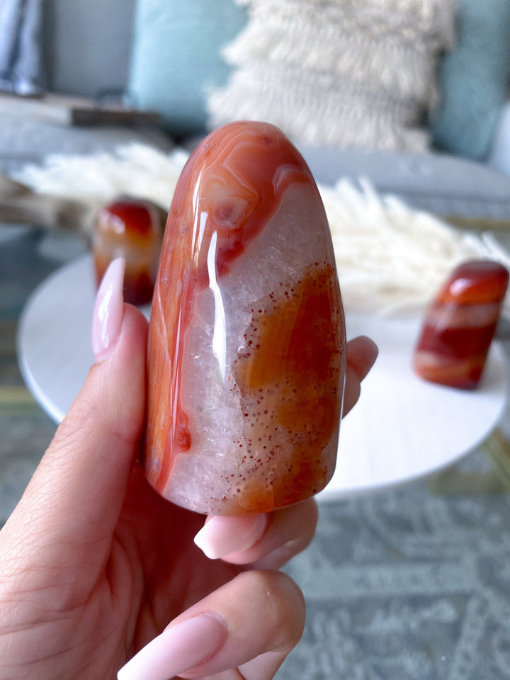 GROUNDING Carnelian Free Form - Courage Crystal - Strength - Protection - Root, Sacral, Solar Plexus Chakra