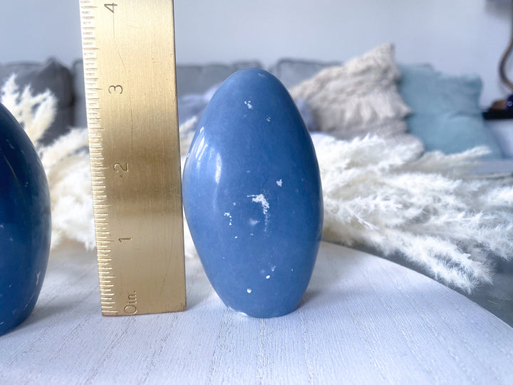 Angelite Freeform - Spiritual Awareness - Communication - Lucid Dreaming Stone - Deep Blue Angelite