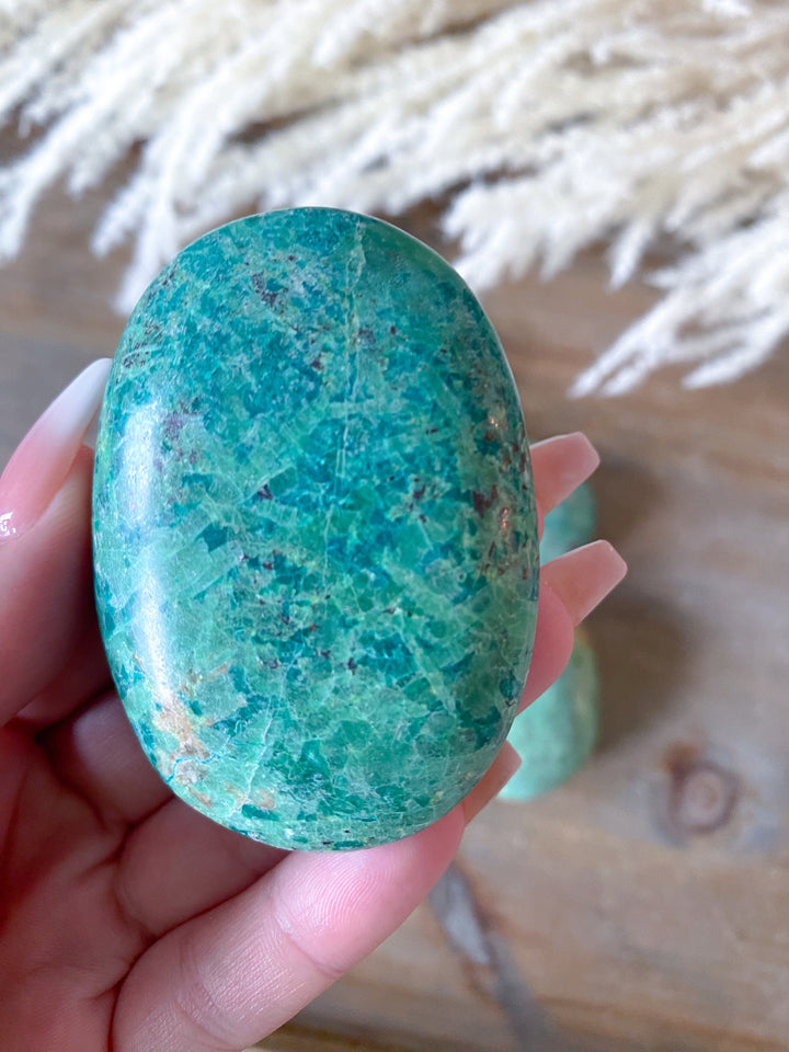 Chrysocolla Palm Stone: You Choose