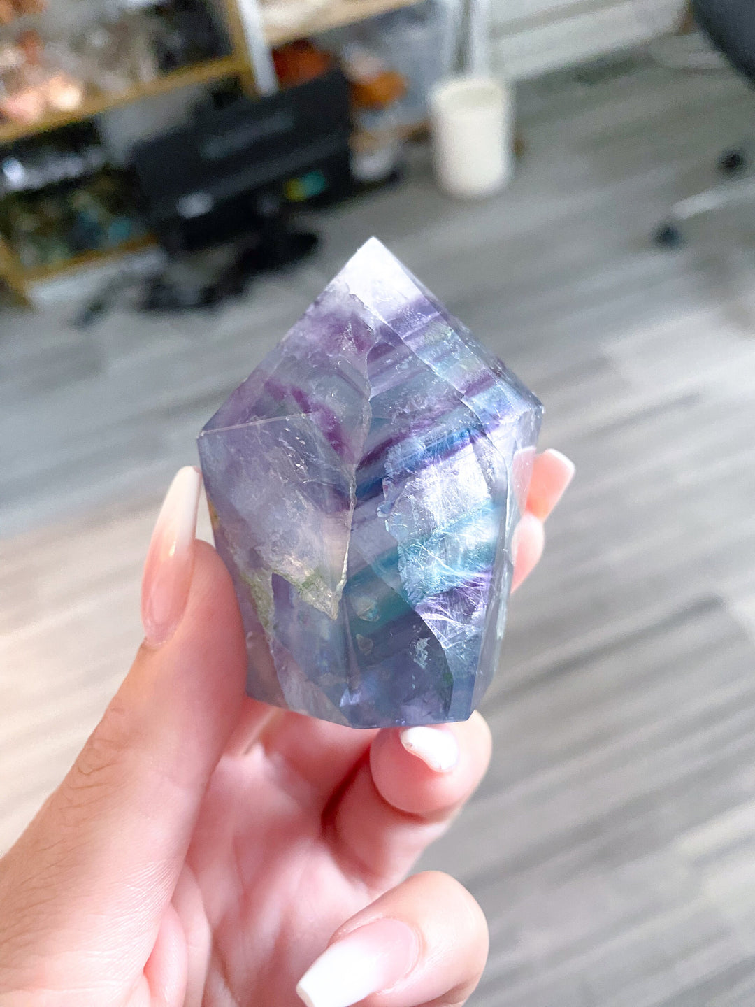 Polished Rainbow Fluorite Point - Get EXACT Stone