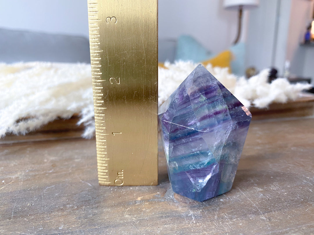 Polished Rainbow Fluorite Point - Get EXACT Stone