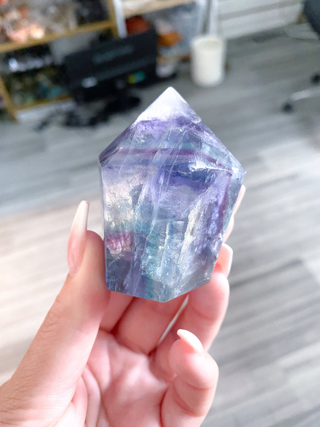 Polished Rainbow Fluorite Point - Get EXACT Stone