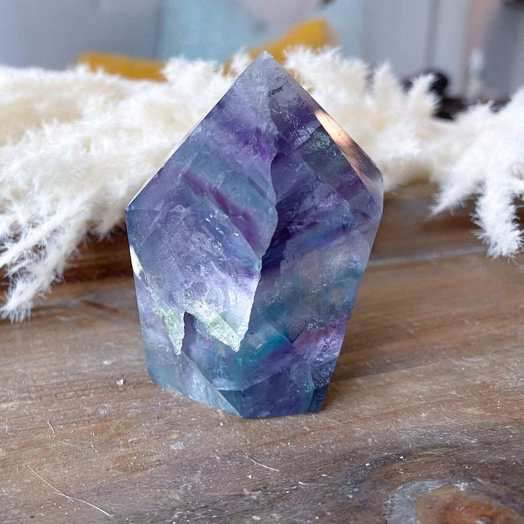 Polished Rainbow Fluorite Point - Get EXACT Stone