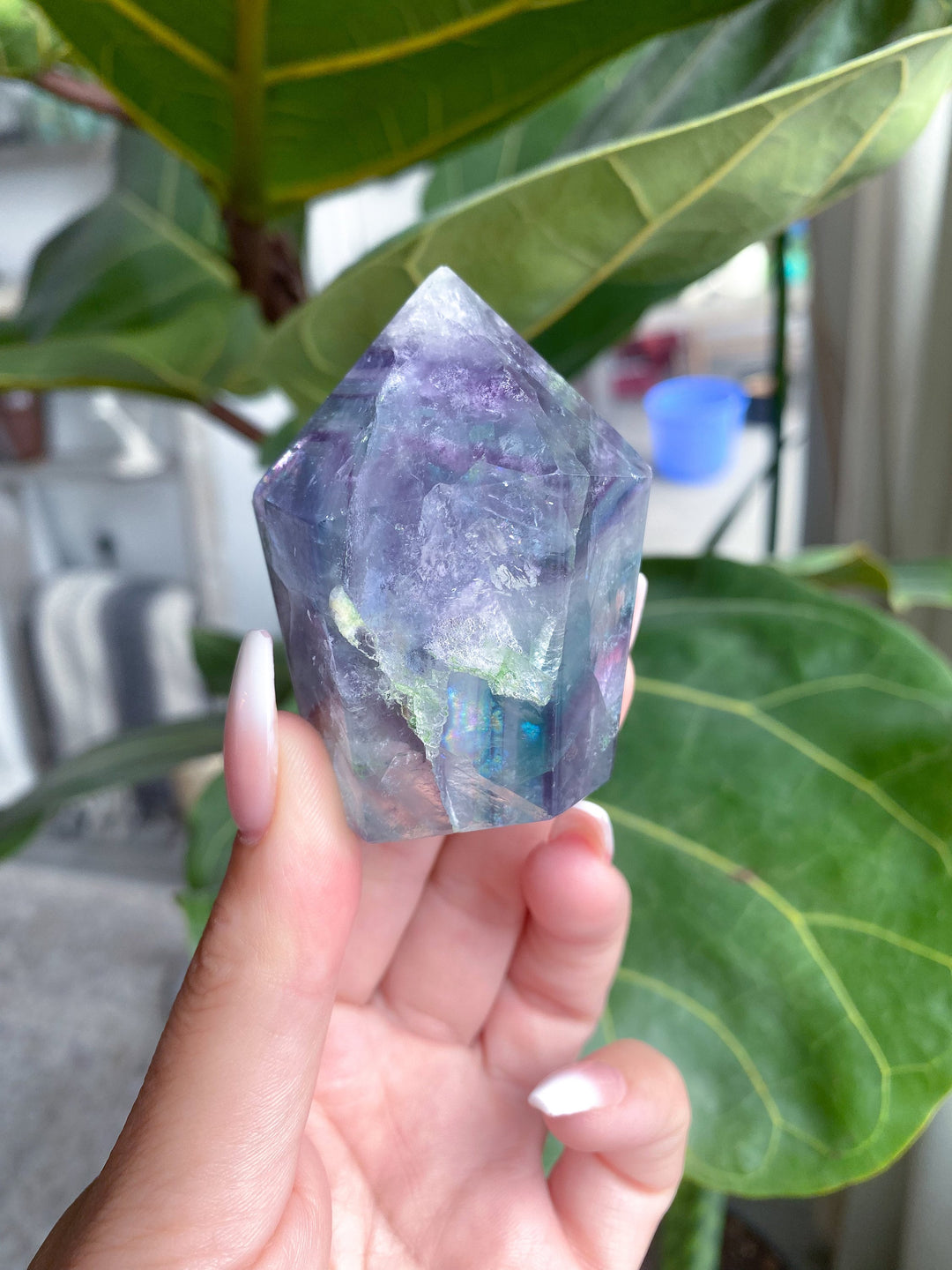 Polished Rainbow Fluorite Point - Get EXACT Stone