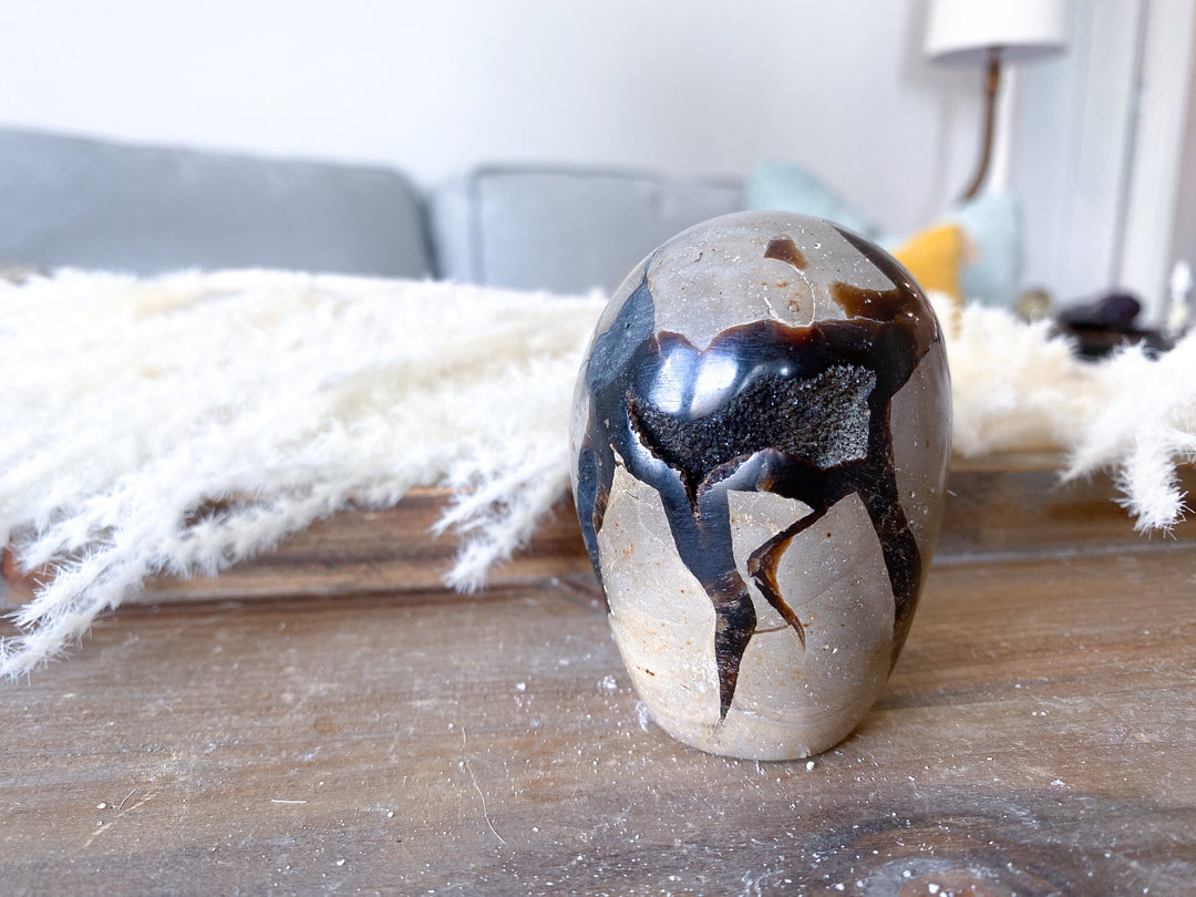 Small Septarian Dragon Egg - Geode Druzy Egg - Septarian Dragon Egg - Get Exact Item Listed