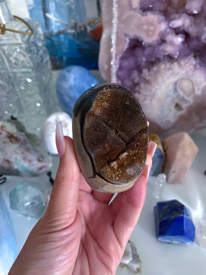 Small Septarian Dragon Egg - Geode Druzy Egg - Septarian Dragon Egg - Get Exact Item Listed