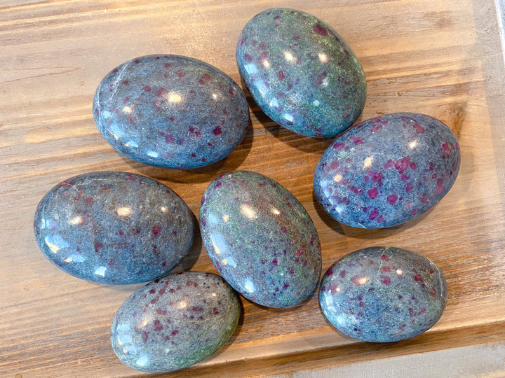 Kyanite with Ruby Palm Stone