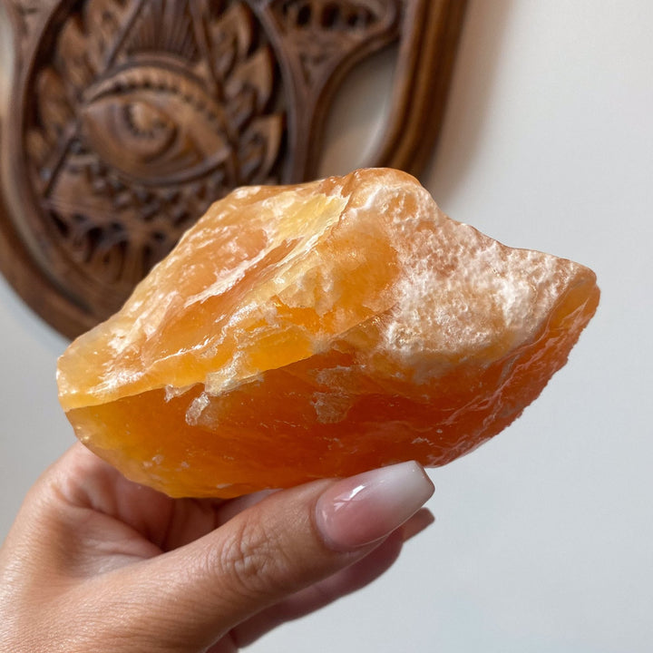 Gummy Orange Calcite Chunk - Get Exact Piece