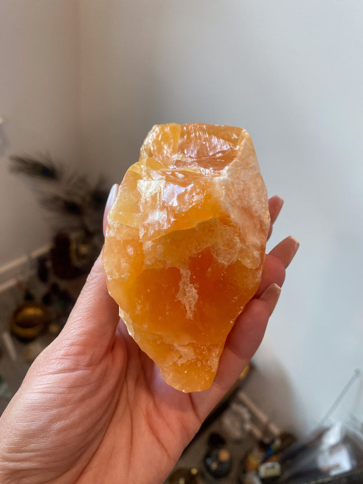 Gummy Orange Calcite Chunk - Get Exact Piece