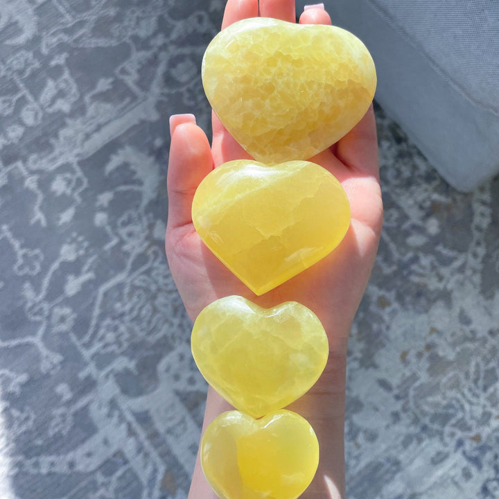 Lemon Calcite Heart - Energy Boost