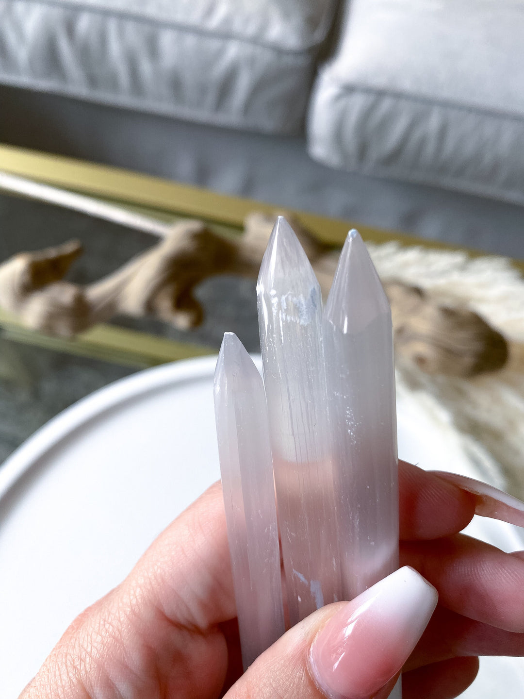 Selenite Pencil 5-6" - Selenite Wand