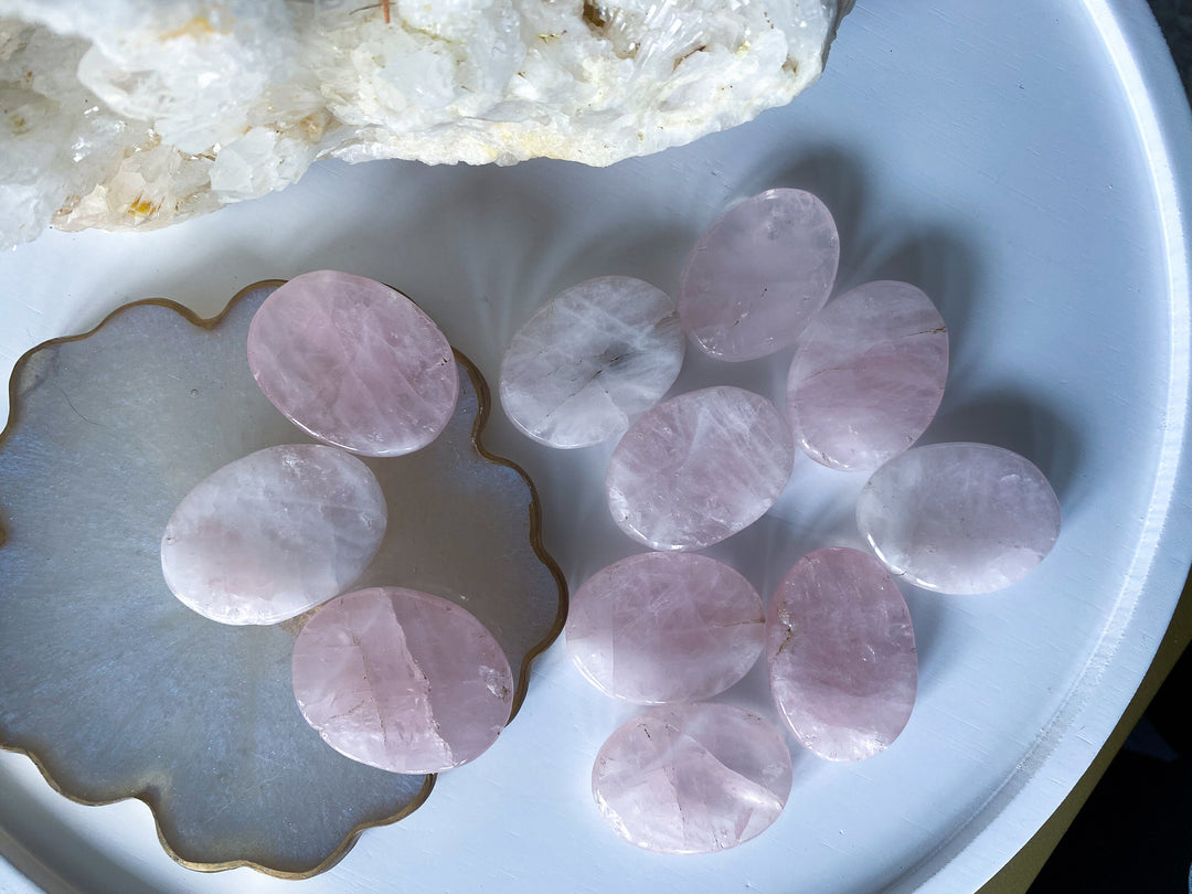 B Quality Rose Quartz Worry Stone