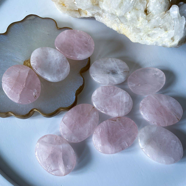 B Quality Rose Quartz Worry Stone