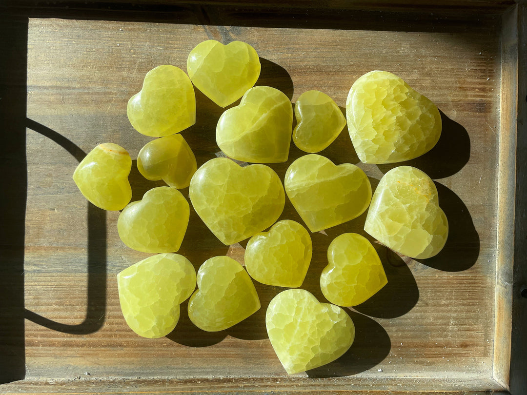 Lemon Calcite Heart - Energy Boost