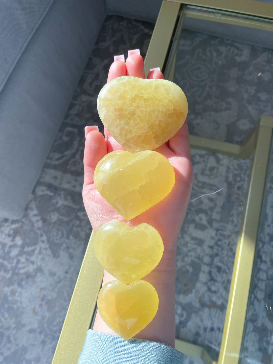 Lemon Calcite Heart - Energy Boost