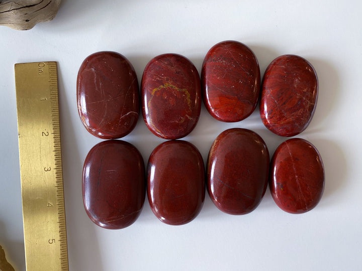 Red Jasper Palm Stone: Grounding