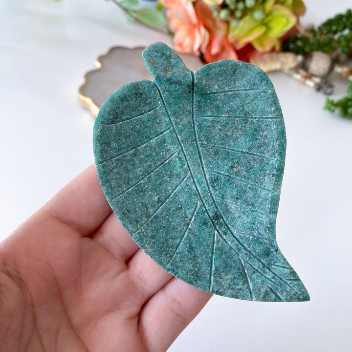 Green Aventurine Leaf Dish