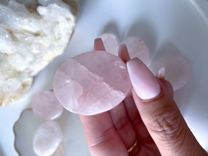 B Quality Rose Quartz Worry Stone