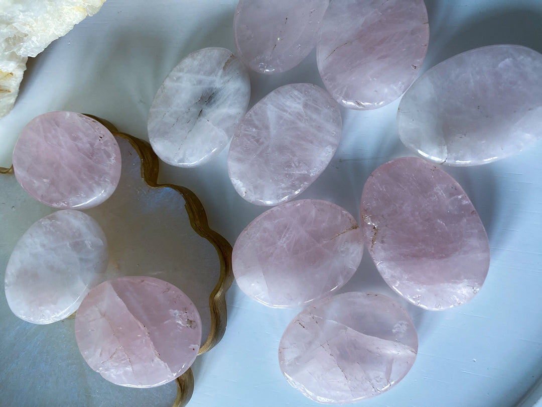 B Quality Rose Quartz Worry Stone