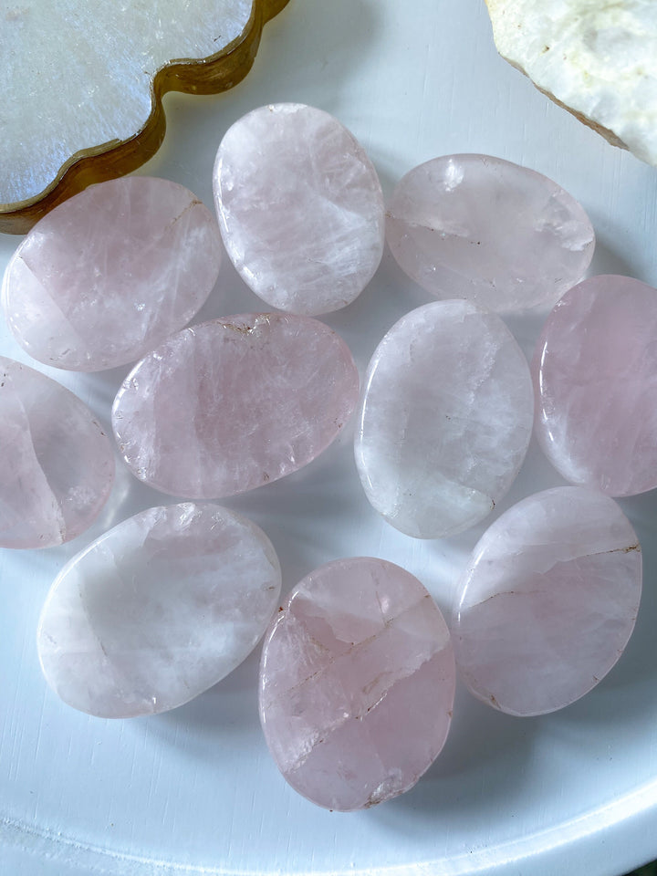 B Quality Rose Quartz Worry Stone