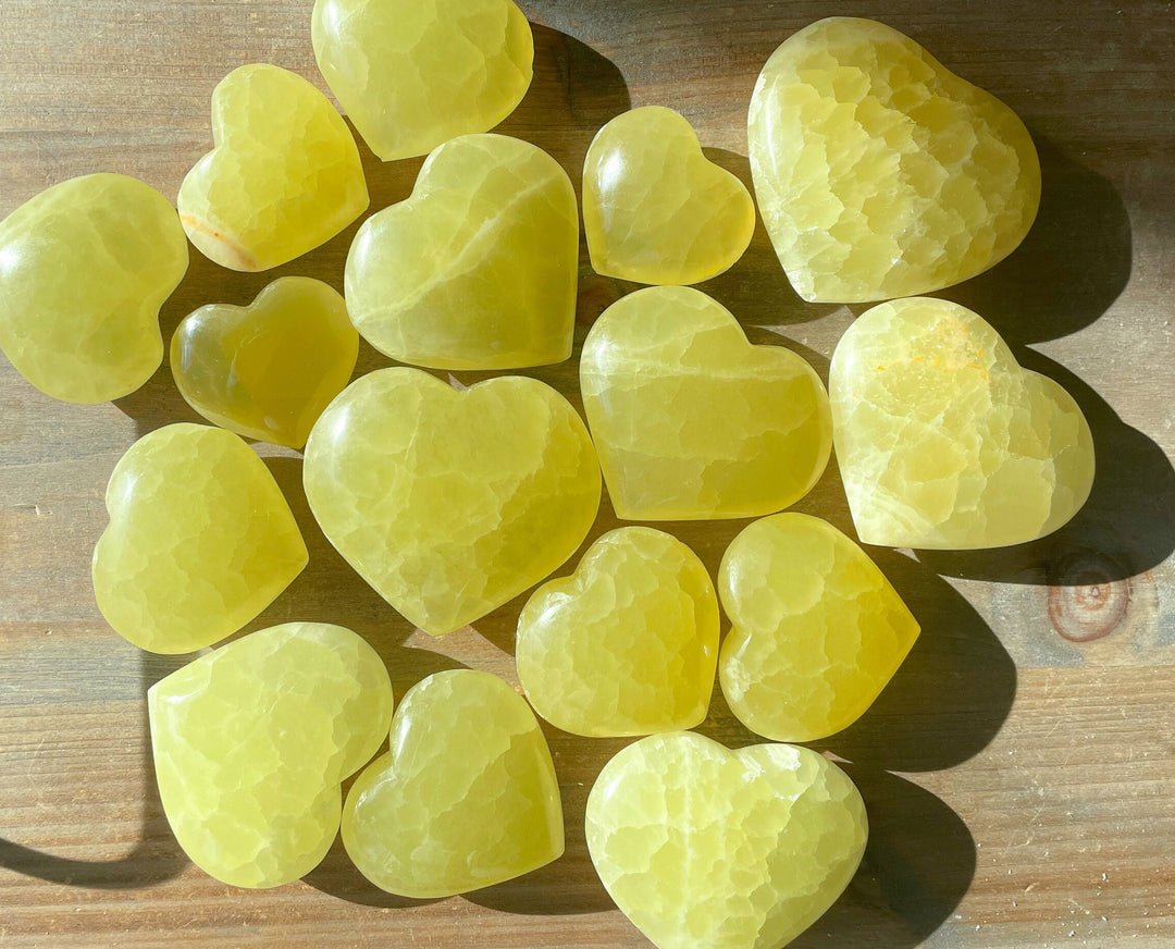 Lemon Calcite Heart - Energy Boost