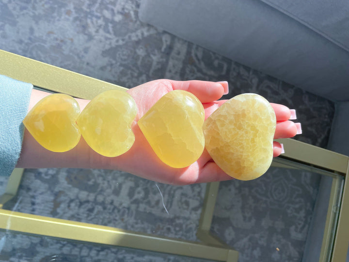 Lemon Calcite Heart - Energy Boost