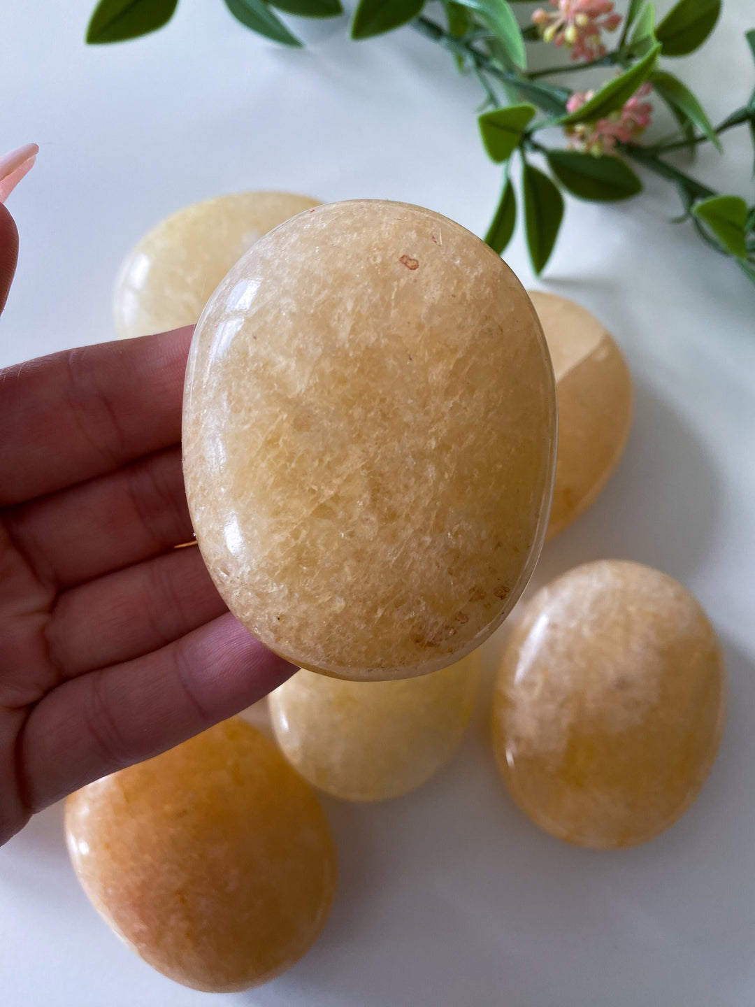 Yellow Aventurine Palm Stone