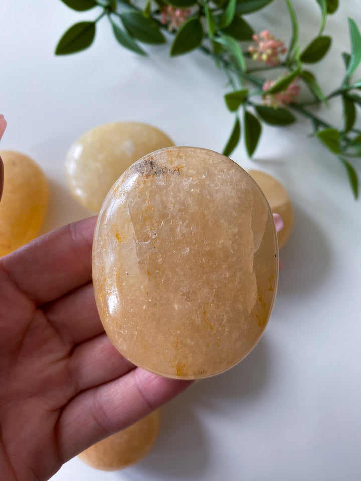 Yellow Aventurine Palm Stone