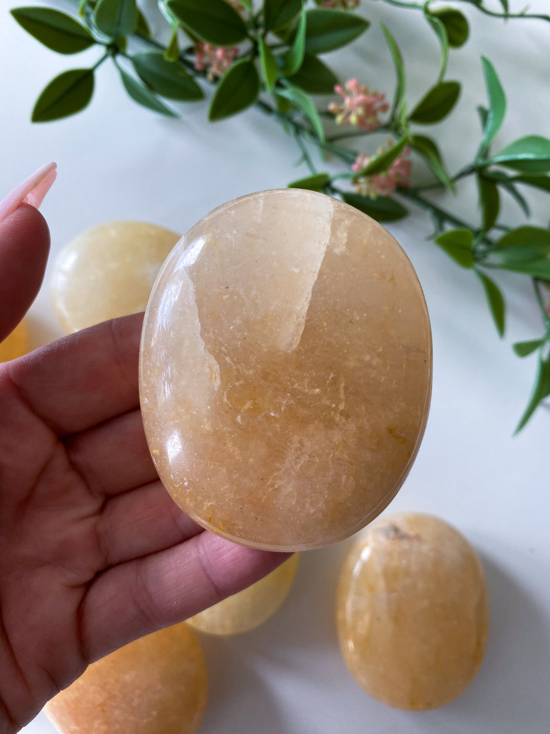 Yellow Aventurine Palm Stone