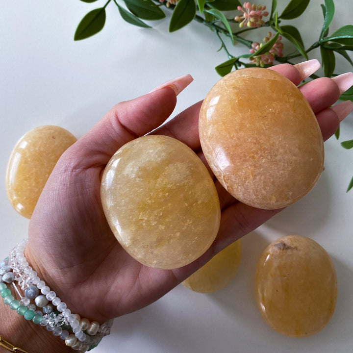 Yellow Aventurine Palm Stone