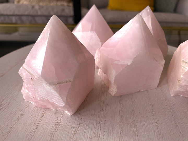 Pink Calcite Top Polish Point