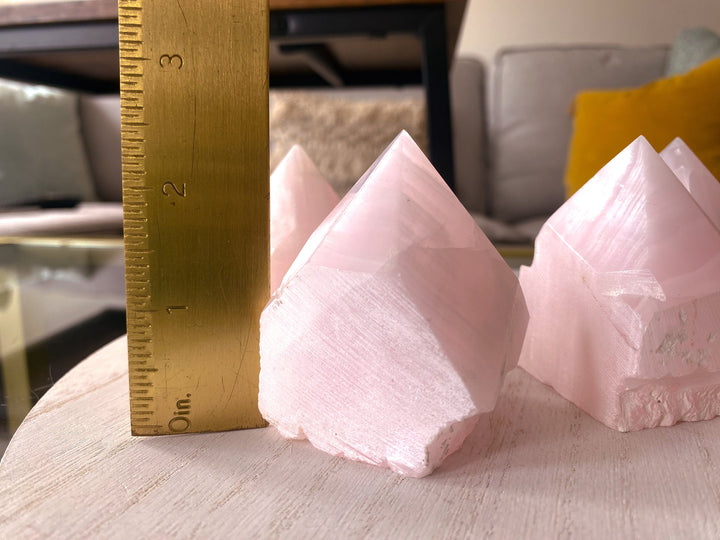 Pink Calcite Top Polish Point